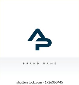 logotipo de la letra AP o PA. Bonito y creativo diseño inicial AP PA A P icono de letra inicial