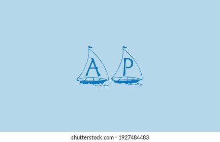 AP or PA letter logo. Unique attractive creative modern initial AP PA A P initial based letter icon logo