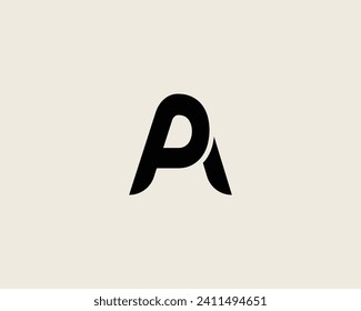 Plantilla vectorial de diseño de logotipo AP
