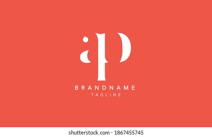 ap pa Lowercase Letter Initial Logo Design Template Vector Illustration