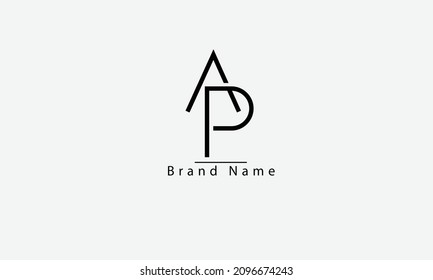 AP PA A P abstract vector logo monogram template