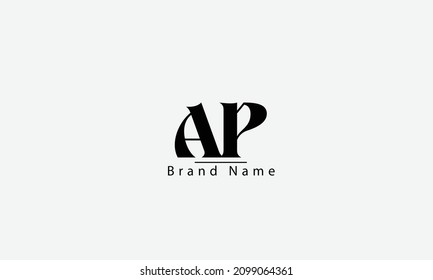 AP PA A P abstract vector logo monogram template