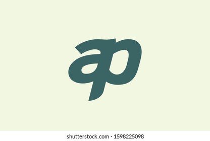 ap or pa and a or p Letter Initial Logo Design Template Vector Illustration