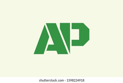 AP or PA and A or P Uppercase Letter Initial Logo Design Template Vector Illustration