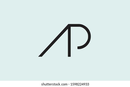 AP or PA and A or P Uppercase Letter Initial Logo Design Template Vector Illustration