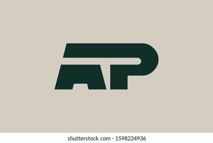 AP or PA and A or P Uppercase Letter Initial Logo Design Template Vector Illustration