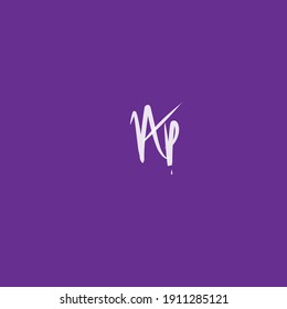 Ap purple background handwritten logo