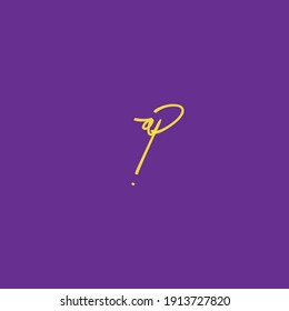 ap purple background handwritten logo