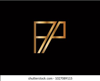 AP square shape gold vector design