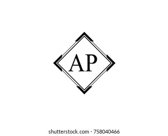 AP square shape vintage logo