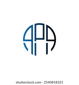 apa alfabeto círculo moderno minimalista design logotipo de negócios