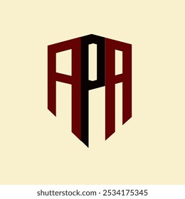 Logotipo criativo carta minimalista APA. APA vetor exclusivo iniciais alfabeto letra logotipo design
