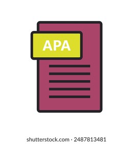 Apa file icon illustrated in vector