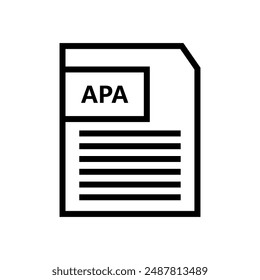 Apa file icon illustrated in vector