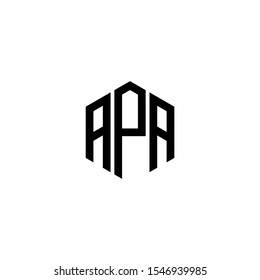 APA Letter Logo Design polygon Monogram Icon Vector Template