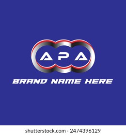 Vector de logotipo de la letra de APA único atractivo diseño inicial moderno creativo color blanco sobre fondo de color azul Diseño de logotipo de la letra de APA
