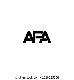 diseño del logotipo original del monograma de la letra apa