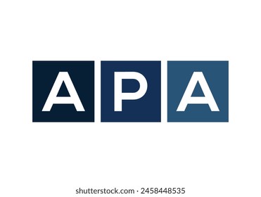 APA Logo Design Vector Template. Initial Letter APA Logo Design