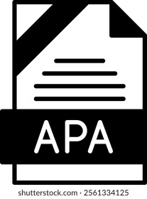 APA Solid Style Icon Design