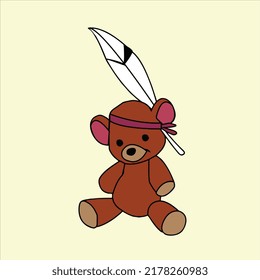 Apache Bear Tshirt Vector Design