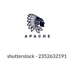 apache logo, apache, Indian, red indians