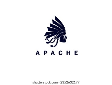 apache logo, apache, Indian, red indians