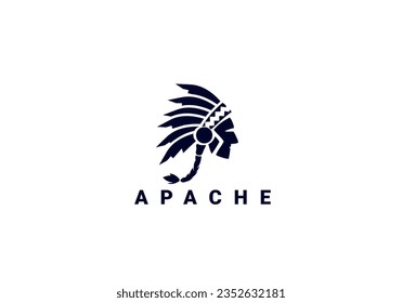 apache logo, apache, Indian, red indians