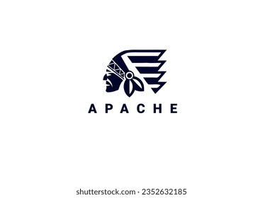 apache logo, apache, Indian, red indians