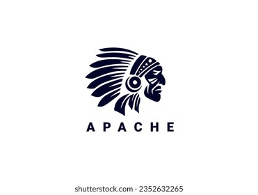 apache logo, apache, Indian, red indians