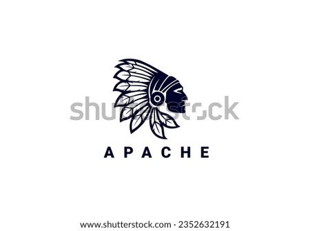 apache logo, apache, Indian, red indians