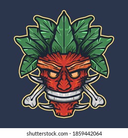 apache mask vector design illustration