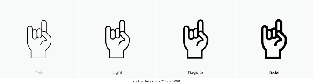 apana mrigi mudra icon. Thin, Light Regular And Bold style design isolated on white background