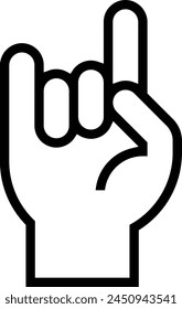 apana mrigi mudra icon. Thin linear style design isolated on white background