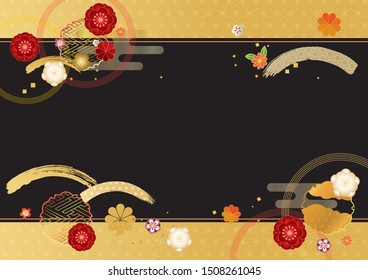 apanese pattern background material for Japanese plum