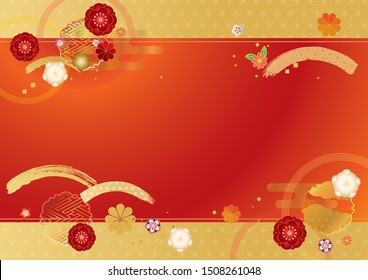 apanese pattern background material for Japanese plum
