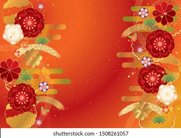 Apanese Pattern Background Material Japanese Plum Stock Vector (Royalty ...