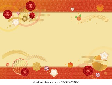 apanese pattern background material for Japanese plum
