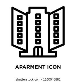 Aparment icon vector isolated on white background, Aparment transparent sign , line or linear sign, element design in outline style