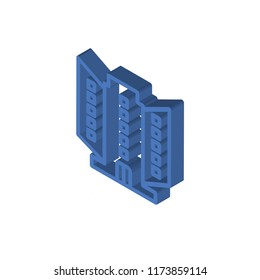 Aparment isometric left top view 3D icon