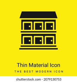 Aparment minimal bright yellow material icon
