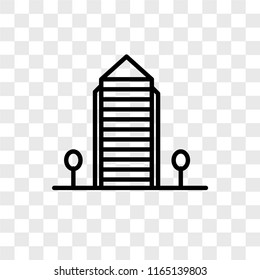 Aparment vector icon isolated on transparent background, Aparment logo concept