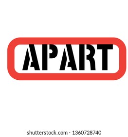apart stamp on white