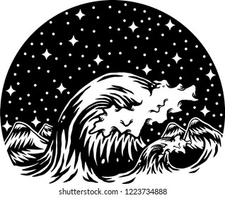 Apart from symbolizing strength and life, waves also describe life, like water, tides and flowing currents. While it becomes a strong and fast current, it can also be soft and calm.