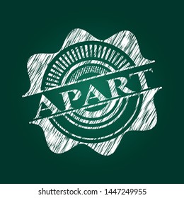 Apart written with chalkboard texture. Vector Illustration. Detailed.