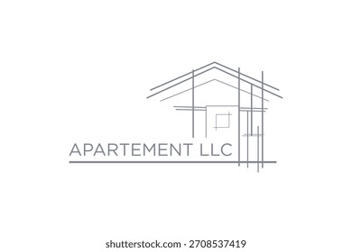 APARTEMENT LLC LOGO DESIGN VETOR
