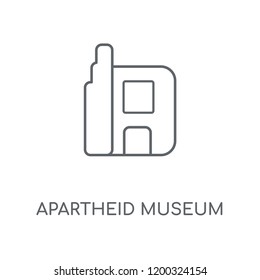 Apartheid museum linear icon. Apartheid museum concept stroke symbol design. Thin graphic elements vector illustration, outline pattern on a white background, eps 10.