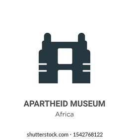 Apartheid museum vector icon on white background. Flat vector apartheid museum icon symbol sign from modern africa collection for mobile concept and web apps design.