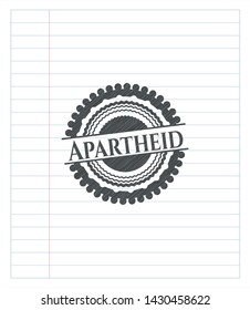 Apartheid pencil draw. Vector Illustration. Detailed.