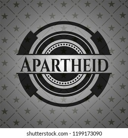 Apartheid realistic black emblem