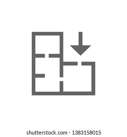Apartment, architecture, plan, scheme icon. Element of materia flat maps and travel icon. Premium quality graphic design icon. Signs and symbols collection icon for websites